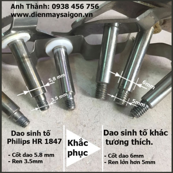 Sửa dao philips HR-1847